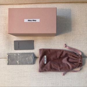 Miu Miu Sunglass Box and Paperwork